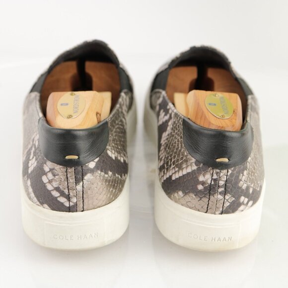 Cole Haan Womens Grandpro Oslon Slip On Shoe Size 9.5 Brown Gray Snakeskin Flat - Picture 4 of 12
